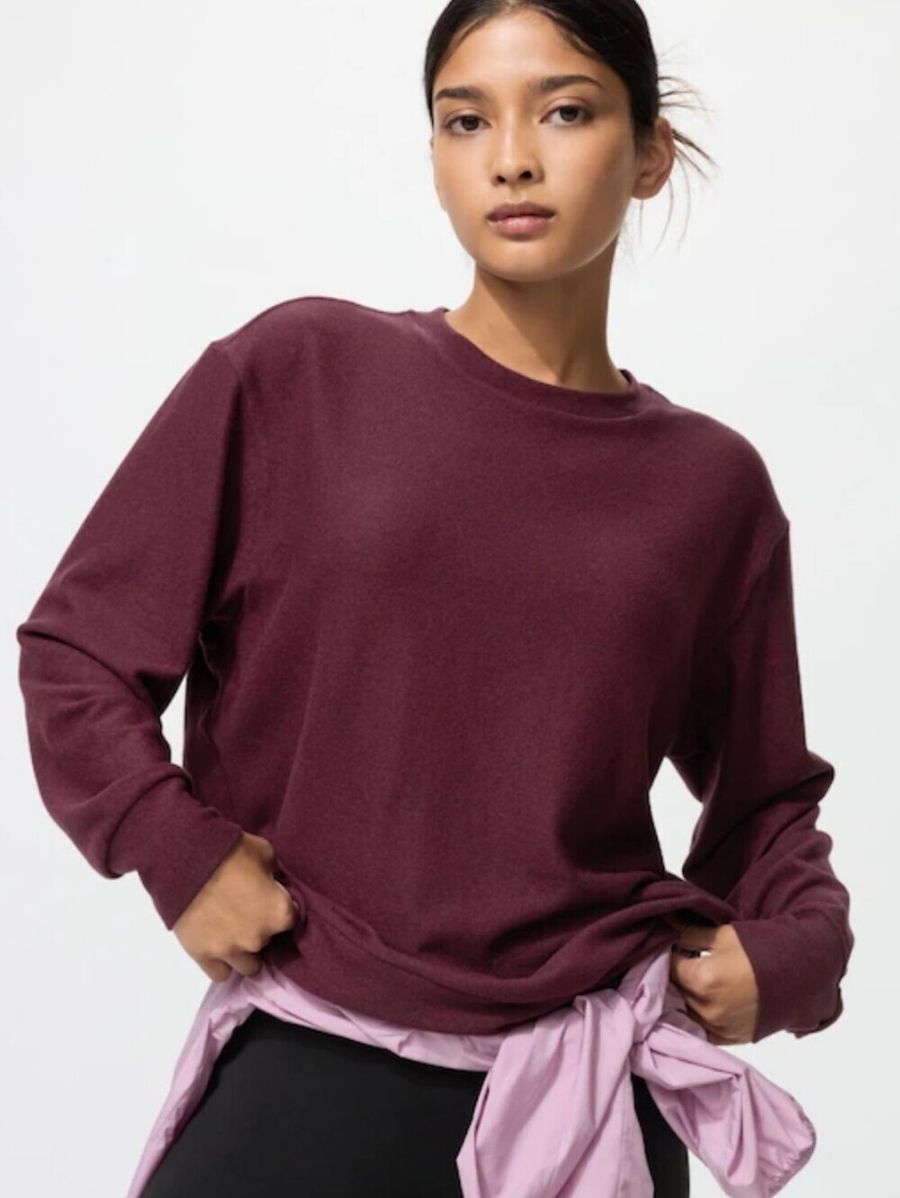 Uniqlo LongSleeve Burgundy Red Sweatshirt Size Medium